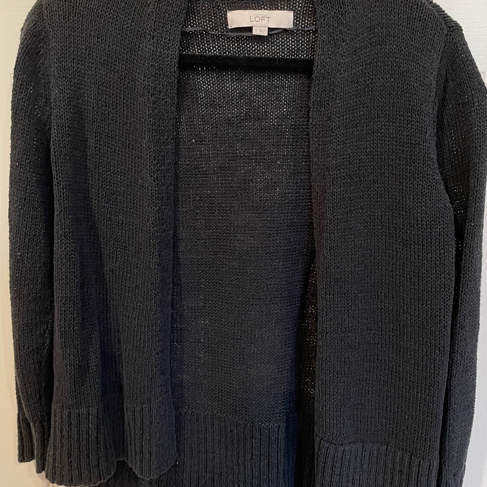 LOFT Knit Cardigan in Black